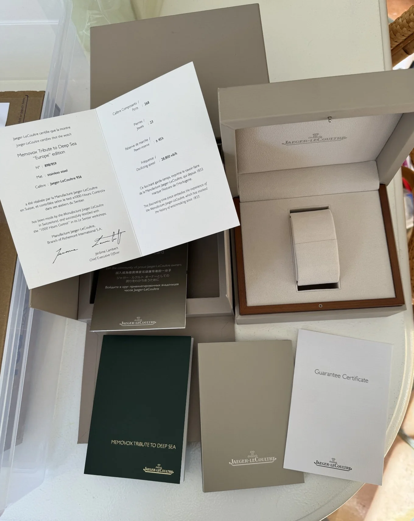 Jaeger-LeCoultre Tribute To Deep Sea Full Set — Wind Vintage